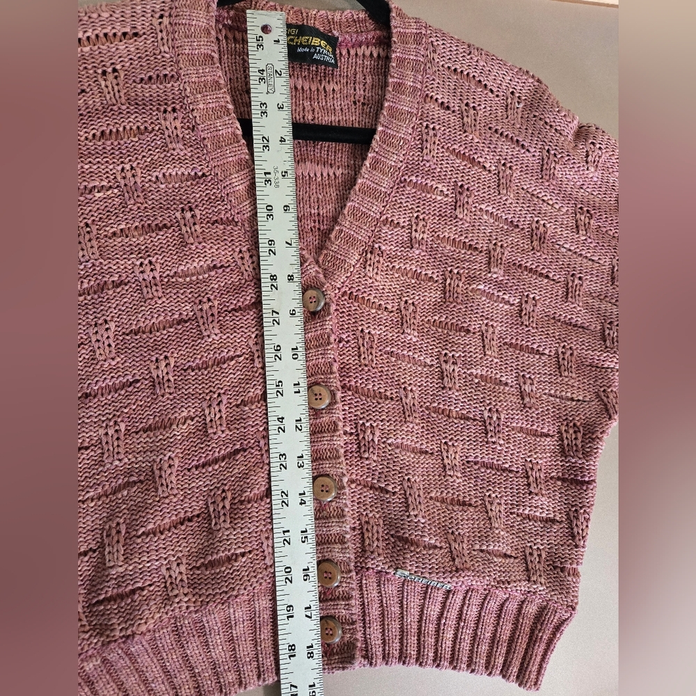 Sigi Scheiber Short Cropped Length Cotton Cardigan - Picture 7 of 11